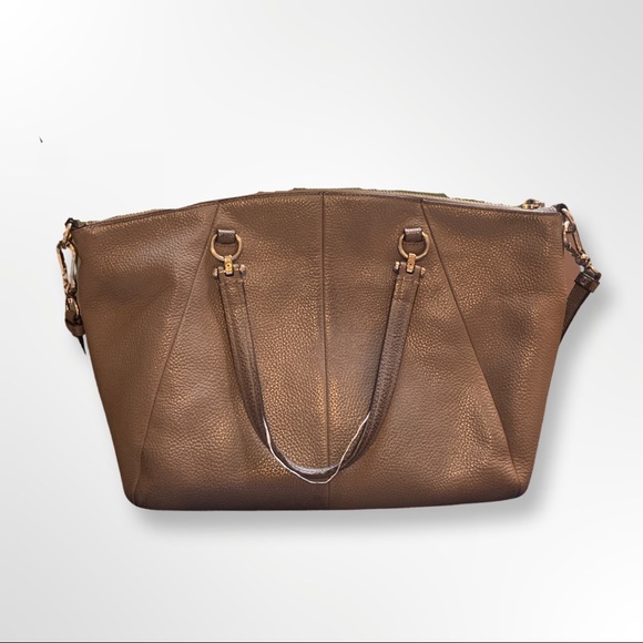 Gray Coach Purse Over the Shoulder - Picture 2 of 6